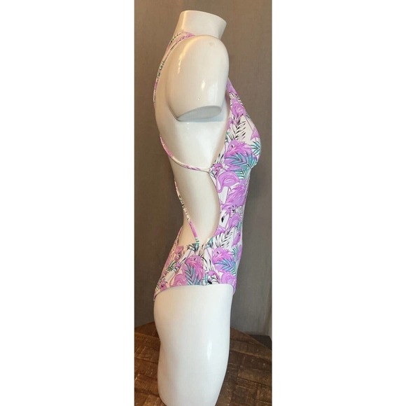 Rip Curl Womens Mai Tai Flamingo Cheeky One-Piece Swimsuit Purple Size X-Small - Picture 15 of 16